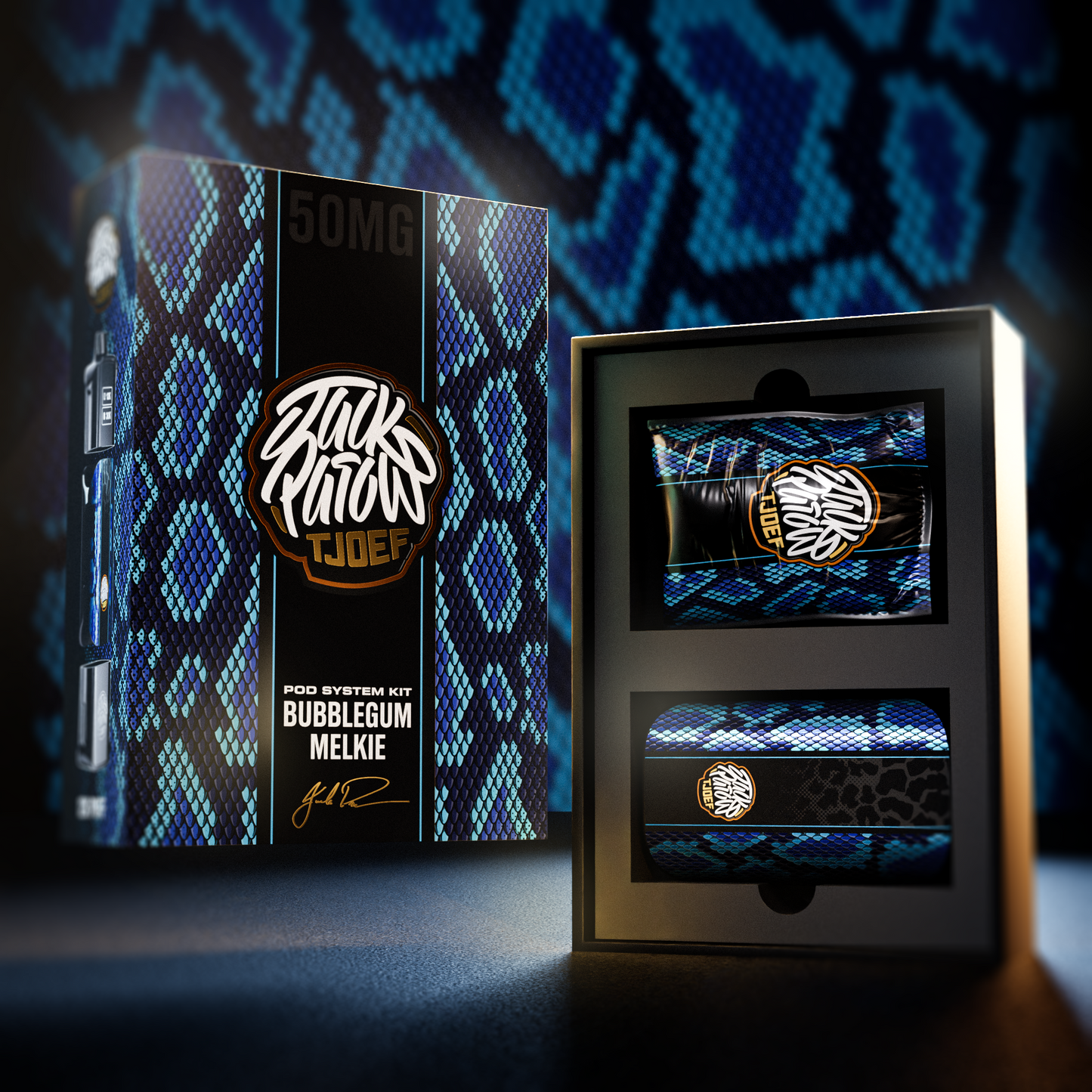 Jack Parow Pod Kit Bubblegum Melkie 50mg