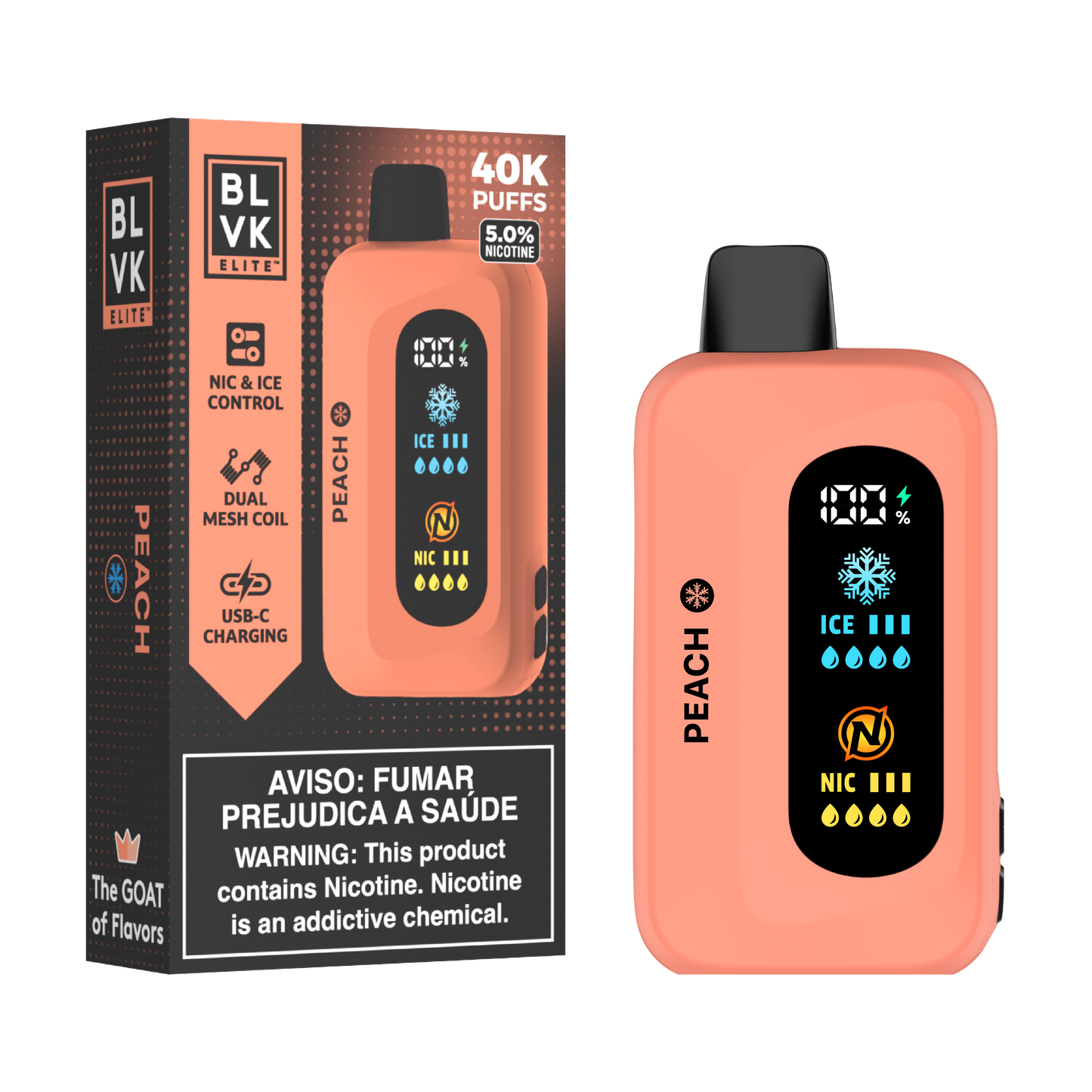 BLVK 40000 puffs Peach