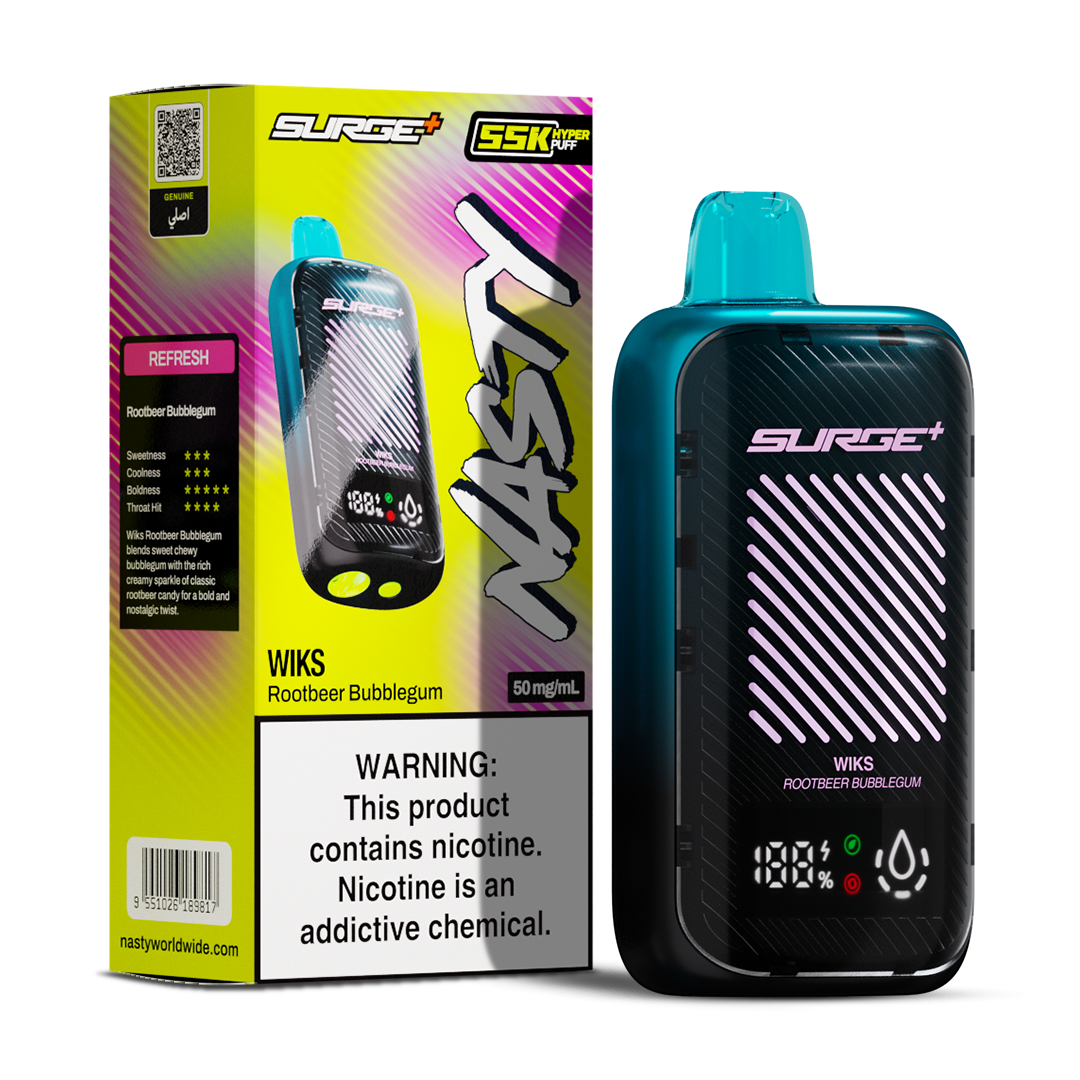 Nasty Surge 55000 puffs Rootbeer Bubblegum Bearded Vapes Nasty Surge 55000 puffs Rootbeer Bubblegum Bearded Vapes