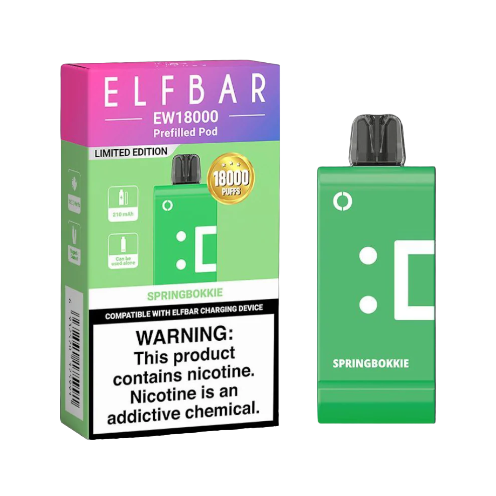 Elfbar Pod 18000 puffs Springbokkie Bearded Vapes Elfbar Pod 18000 puffs Springbokkie Bearded Vapes