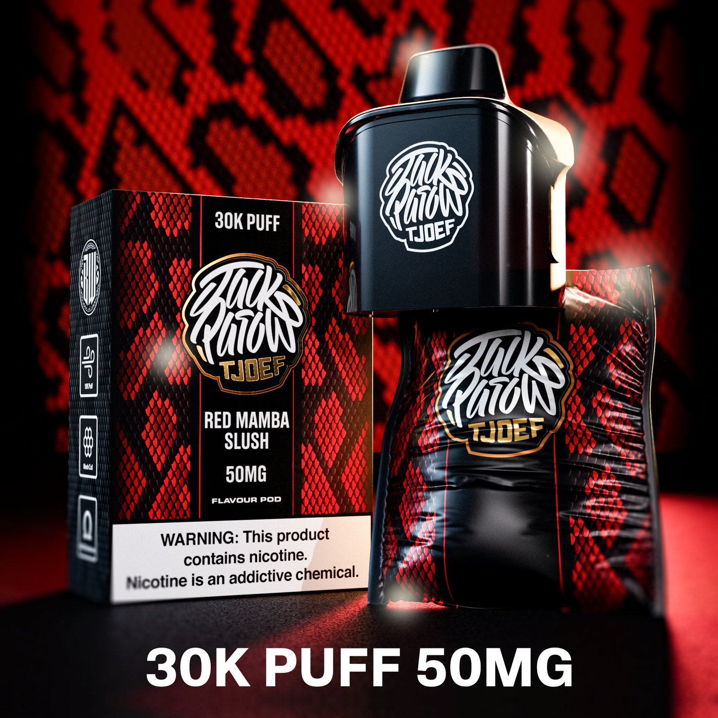 Jack Parow Pod 50mg 30000 puffs Red Mamba Slush