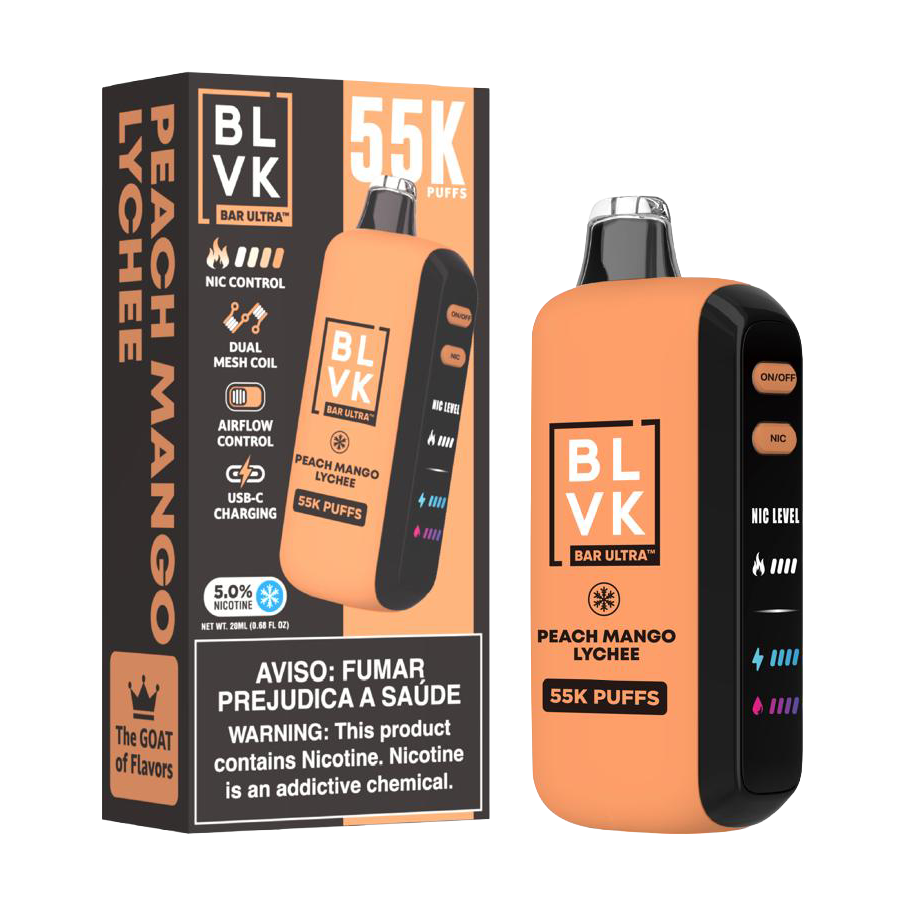BLVK 55000 puffs Peach Mango Lychee