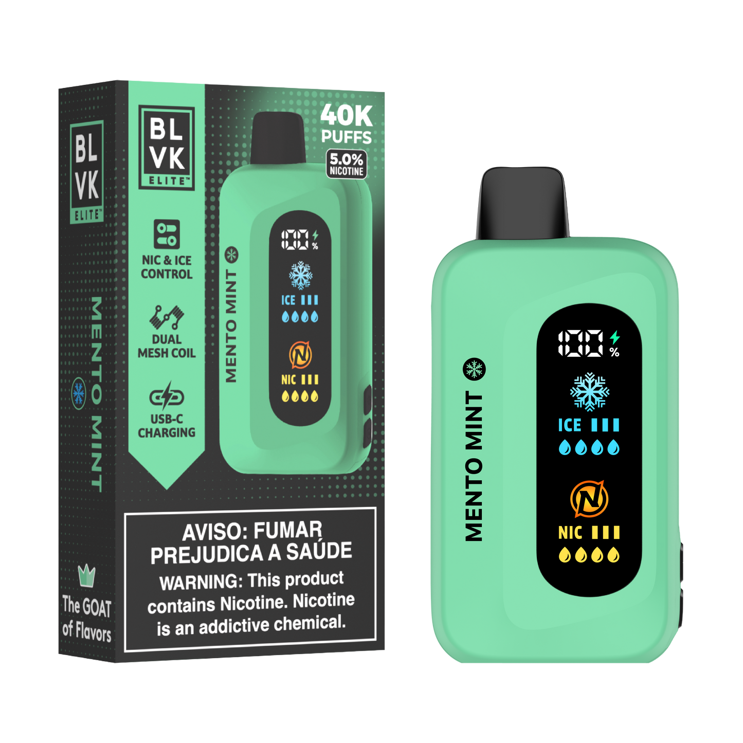 BLVK 40000 puffs Mento Mint